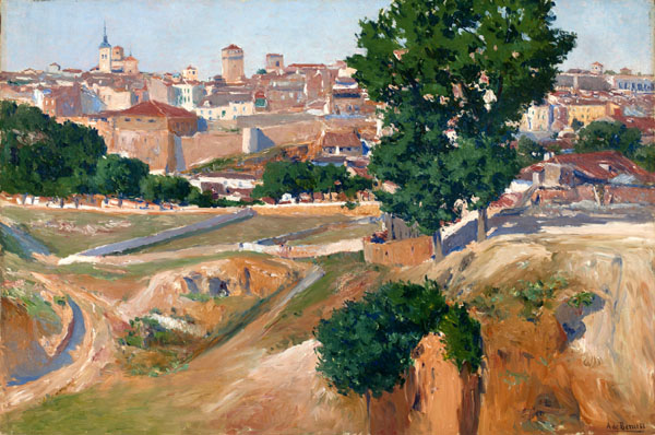 Segovia, from Perogordo Road (Segovia desde el camino de Perogordo), c. 1908, by Aureliano de Beruete y Moret (1845-1912)
